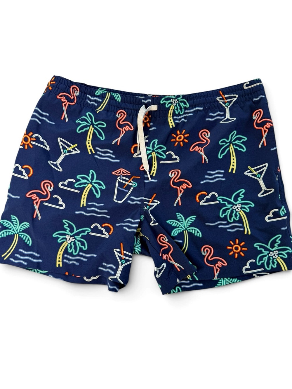 Chubbies Men’s Tropical Flamingo Swim Trunks Size M